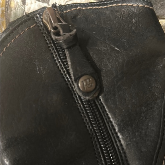 Paul Green Black Leather Ankle cowgirl Boots - Picture 8 of 11